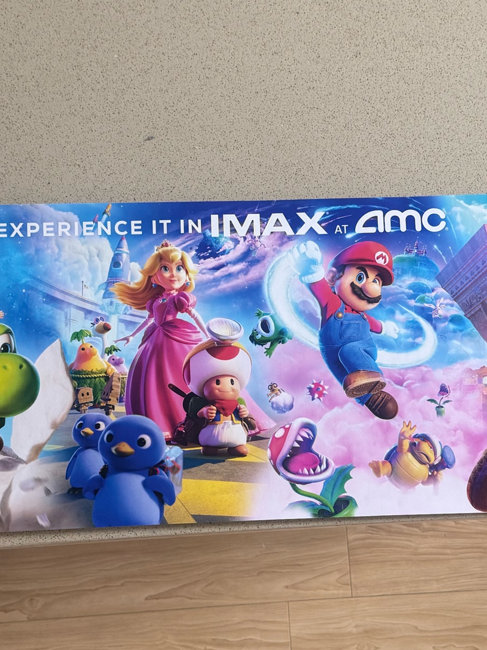 Super Mario Bros. Movie Poster - Blue/Pink Home Art Poster